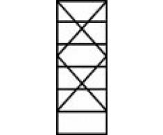 Manuflex Lagerregal Budget, Anbauregal mit 7 Stahlböden, HxBxT = 3000x1000x500 mm