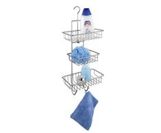 WENKO 19633100 Duschcaddy Milano, Duschregal, Stahl, 25 x 62 x 14 cm, Matt