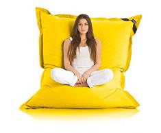 Lazy Bag Original Indoor & Outdoor Sitzsack XXL 400L Riesensitzsack Sitzkissen Sessel für Kinder & Erwachsene 180x140cm (Gelb)
