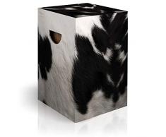 murando Papphocker Motiv Kuh Pelz 45x30x30 cm faltbar Papier Hocker ergonomischer Karton Photohocker Falthocker g-B-0102-ap-a