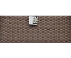 Duraline Bücherregal Rattan Regal Wandregal selbsttragend | 60 x 23,5 x 5 cm (Braun)