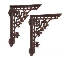 Wandwinkel 23 x 27 cm Winkel Wandhalter Bücherregal Regalträger Set Gusseisen Antik Stil Moritz® JP-61