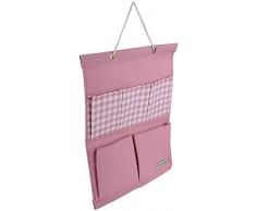 2-reihige Polka Pepita Hängeaufbewahrung Wand-Organizer - Rosa Rockabilly