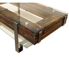 CHYRKA® Couchtisch Wohnzimmertisch LEMBERG Loft Vintage Bar IndustrieDesign Handmade Holz Glas Metall (120x60 cm H=40 cm)