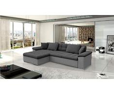 Mirjan24 Ecksofa Diana, Eckcouch mit Bettkasten und Schlaffunktion, Elegante Couch, Polsterecke Sofa, Farbauswahl, Couchgarnitur, Schlafsofa, Bettsofa vom Hersteller (Ecksofa Links, Lux 05 + Lux 06)