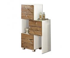 Schildmeyer 121924 Schieberegal, 38-68 x 31,5 x 101 cm, silberfichte Dekor