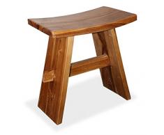 LioLiving®, Hocker Bayou aus massivem Teakholz (#400046)