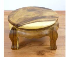Runder Opiumtisch, Beistelltisch aus Massivholz, Massivholztisch der Marke Asia Wohnstudio, Couchtisch, Nachttisch