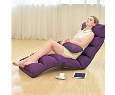 Stühle FEI Bequem Moderne Chaiselongue Freizeit Faul Sofa Moderne künstliche Boden Bett Stark und langlebig (Farbe : Lila)