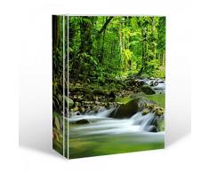 banjado XXL Medizinschrank abschliessbar | großer Arzneischrank 35x46x15cm | Medikamentenschrank aus Metall weiß | Motiv Rauschender Bach mit 2 Schlüsseln | Gestaltung auf Front und Seiten