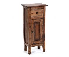 DESIGN DELIGHTS Holz FLURSCHRANK Plant 80 | 80x36x25cm (HxBxT), Mahagoni Recyclingholz | Shabby Chic Telefontisch | Farbe: 02 Hellbraun