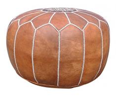 Maison de Marrakech/Beautiful Tan Braun Marokkanischer Pouf Polsterhocker, Ottoman