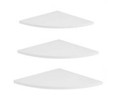 Eckwandregal, 3 Ebenen Schwimmendes Eckregal, Wandregal Bücherregale Wand-Lagerregal, Bücherregale, Wohnmöbel, Office Decor, Weiß