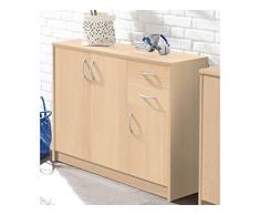 möbelando Kommode Standschrank Sideboard Beistellschrank Holzkommode Schrank Olli V Buche