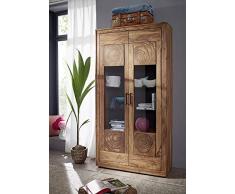 Main Möbel Vitrine 103cm Rio Sheesham massiv