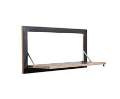 Fläpps Regal 80x40, schwarz Kante Holz lackiert BxHxT 80x40x31cm