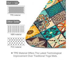 Eslifey Yogamatte, Vintage-Ottomanen-Motive, Mandala-Mosaik-Muster, dick, rutschfest, Yogamatten für Damen und Mädchen, weich, 183 x 61 cm, 0,6 cm dick.