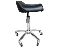 VAKON SALON - Breitsitz Arbeitshocker auf Rollen, höhenverstellbar von 55-75 cm - Drehhocker, Rollhocker, Praxishocker, Bürohocker