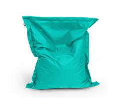 Sitzsack Beanbag rechteckige Bodenkissen 145x100cm 23 Farben Indoor Outdoor Sitzsäcke mit Füllung Riesensitzsack Kindergarten Sitzkissen Schule Bean Bag ca.340L(türkis)