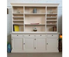 Wohnwand Texel im Landhaus-Stil 220 cm Creme