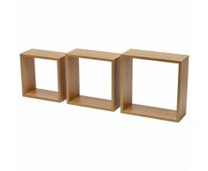 Duraline 3TC Dekoratives Wandregal, MDF, Eiche Ast, 30 x 12 x 30 cm