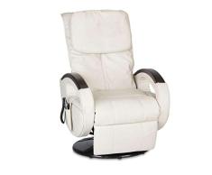 maxVitalis Massagesessel Shiatsu-Massage, Relaxsessel mit Liegefunktion, Massagefunktion, elektrisch verstellbar, Drehbar, 6 Massageprogramme, Körperscan (Creme)