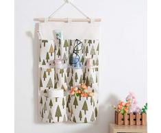 E EBETA Hängeorganizer Tür Wand Organizer Utensilientasche Hängende Aufbewahrungstasche für Eingang Garderobe Badezimmer (Bäume, 10 Fächer)
