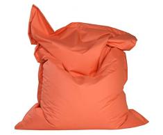 WANGLXCH Liege Sitzsack, Riesensitzsack mit Füllung In & Outdoor Sitzsäcke Sessel Kissen Sofa Hocker Sitzkissen Bodenkissen Sitz, Orange
