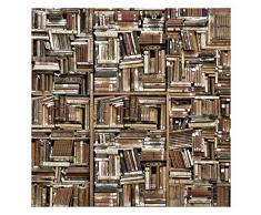 Tapete selbstklebend - Shabby Bücherwand - Fototapete Quadrat 240 x 240 cm