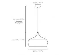 Tomons Pendelleuchte Holzimitat rustikal mit Nylon-ummantelten Netzkabel, E27, max. 60W Glühbirne oder 12W LED-Lampe, für Esszimmer, Wohnzimmer, Arbeitszimmer - PL1001