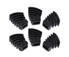 SDENSHI Drummersitz Drumhocker Gummifüße, Schlagzeughocker Füße, 6er Set, Schwarz