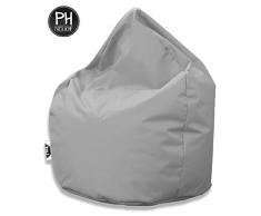 Patchhome Sitzsack Tropfenform - Grau für In & Outdoor XXL 420 Liter - mit Styropor Füllung in 25 versch. Farben und 3 Größen