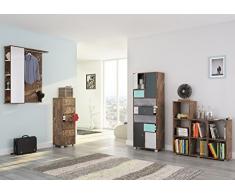 Schildmeyer 700758 Highboard, 60 x 131,5 x 33 cm, eiche antik dekor
