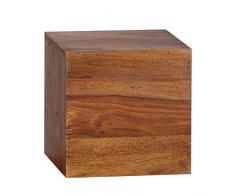 KADIMA DESIGN 4er Set Wandregale UMBAI Massivholz Sheesham Holzregal Landhaus-Stil Hängeregal Echt-Holz Wandboard HxBxT: 25/20x25/20x25/20cm