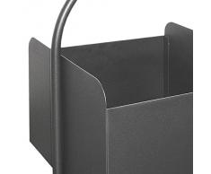 Holzkorb - Holzlege anthrazit 49x41x30 cm