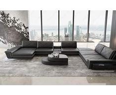 Sofa Dreams Designer Ledersofa Bari als XXL Wohnlandschaft in der U Form