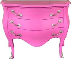 Casa Padrino Barock Kommode 120 cm Pink/Gold - Sideboards Barockmöbel