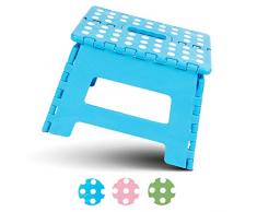 NATUMO® Premium Tritthocker Klapphocker 150kg - Faltbar Küchenhocker Klapptritt Bad-Hocker Klappbar Garten Klappstuhl Klein Kinderfußbank Kindertritt Aufstiegshilfe Waschbecken Für Kinder Erwachsene