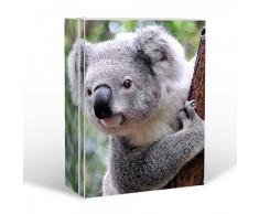 BANJADO Medizinschrank abschließbar / 35x46x15cm groß / Metall weiß mit Motiv Koala