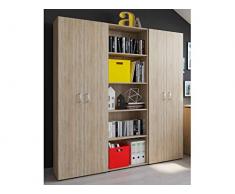 möbelando Multi-Kombi Regalkombi Schrankkombi Regalwand Schrankwand Büro Trio 555 Sonoma/Eiche