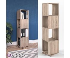 Vicco XXL Drehregal Regal 145cm hoch Ordnerregal Standregal Bücherregal Büro
