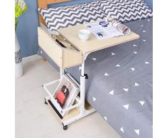 Huahua Furniture Beistelltisch, Antiker Stil Beistelltisch Sofa Side Coffee Trolly Einfache Montage Beistelltisch Wohnzimmer Büro (Farbe : Weiß, größe : A)