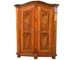 Arabesce Antique Shop Antiker Biedermeier Bodenseeschrank Schrank Kirschbaum und Nußbaum furniert und massiv Kleiderschrank Dielenschrank Flur Wohnzimmer Wäscheschrank