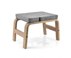 YOGANHJAT Yoga Kopfstand Hocker, Yoga Hocker Multifunktionaler Umkehrhocker Trainingsstuhl Multifunktionale Sportübungsbank Fitnessgeräte Für Familie Gym,Grau