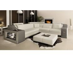 Bullhoff by Giovanni Capellini ECKSOFA XXL Polsterecke Leder weiß grau Berlin II