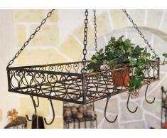 DanDiBo Topfhänger Cocina Pfannenhänger 65 cm Deckenregal Hängeregal Hänger Wurstkrone