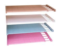 Homieco Ausziehbar Garderobensystem Regaltrenner Edelstahl-Stangen Ohne Bohren für Küche Bücherregal Kühlschrank