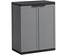 Kis 9733000 0444 01 Low Kunststoffschrank Jolly niedrig in dunkelgrau-schwarz