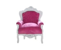 Barocksessel Pink Schlafzimmer Kinderzimmer Handgeschnitzt