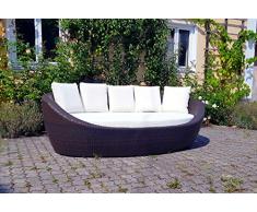 RATTANIA Relaxinsel Nest Mocca, Sonneninsel polyrattan, Sonneninsel Rattan, Lounge Insel, Gartenmuschel, Terrassen Lounge, Lounge Insel, Lounge Muschel,Daybed,RATTANIA Modell Nest 59-70210